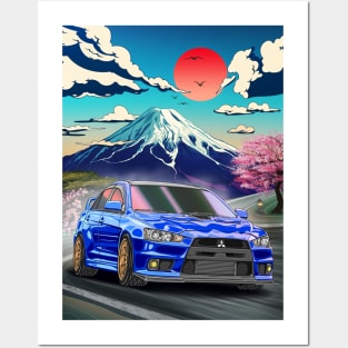 Mitsubishi Evolution 10 (2007) Japanese Art Style Posters and Art